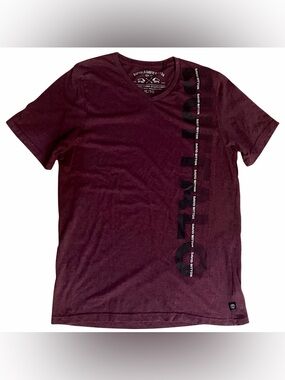Buffalo David Bitton Men's V-Neck Tee in Burgundy Size XL